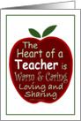 Heart of a Teacher, Big Red Apple card