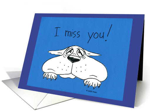 BW Dog - I Miss You card (66428)