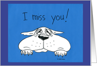 BW Dog - I Miss You card