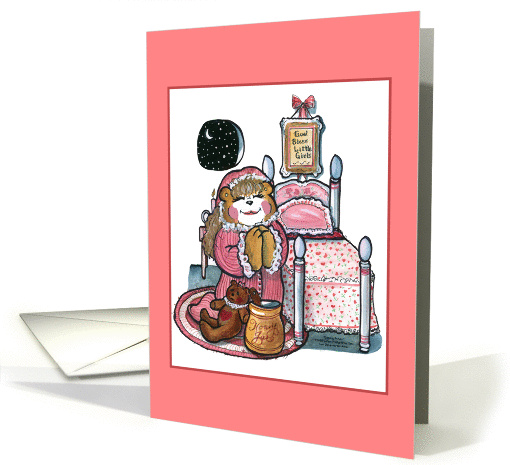 Evening Prayer Birthday, Little Girl card (81958)