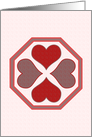 Hexagon Hearts - Blank card