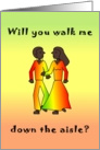 Couple African American - Walk down Aisle card