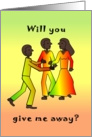 Couple African American - Will You Give Me Away? card