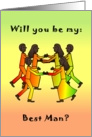 Dance African American - Will You Be My Best Man? card