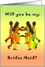 Dance African American - Will You be my Brides Maid? card