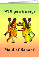 Dance African American - Will You be my Maid of Honor? card