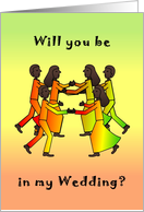 Dance African American - Will You be in my wedding? card