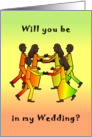 Dance African American - Will You be in my wedding? card