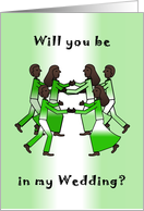 Dance - Nigerian Colors - Will You be in my wedding? card