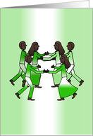 Dance - Nigerian Colors - (Blank) card