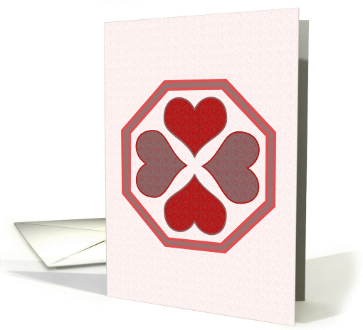 Hexagon Hearts - Blank card (903549)