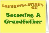 Congratulations on Becoming a Grandfather card