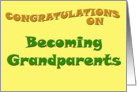 Congratulations on Becoming Grandparents card