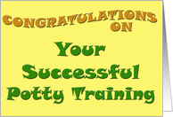 Congratulations on Successfully Potty Training card