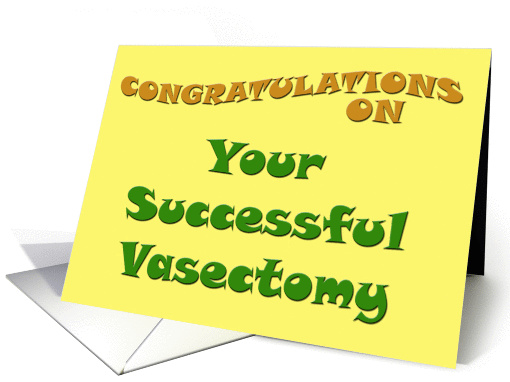Congratulations on Your Vasectomy card (57911)