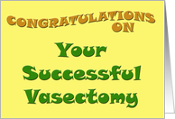 Congratulations on Your Vasectomy card