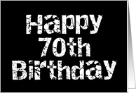 Black Cracked Happy 70th Birthday card