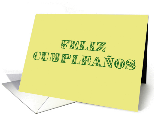 Happy Birthday in Spanish Feliz Cumpleaos card (78478)