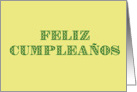 Happy Birthday in Spanish Feliz Cumpleaos card