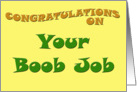 Congratulations on Your Boob Job card