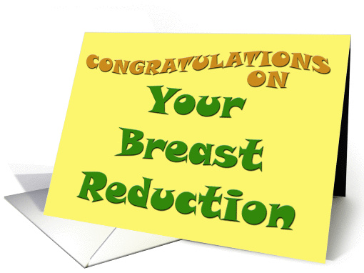 Congratulations on Your Breast Reduction card (78572)