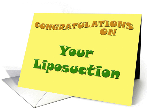 Congratulations on Your Liposuction card (81834)
