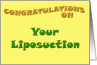 Congratulations on Your Liposuction card