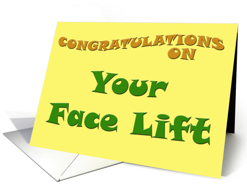 Congratulations on Your Face Lift card (81842)