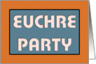 Euchre Party card