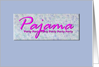 Pajama Sleep Over Slumber Party Invitation card