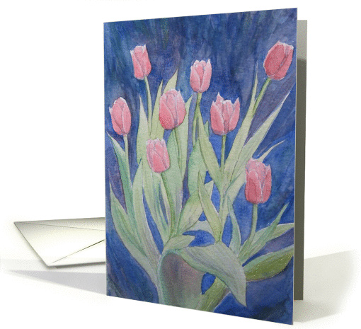 Mother's Day: Pink Tulips card (54951)