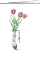 Red Tulips card