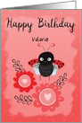 Happy Birthday Sweet Lady Bug Custom Name Card