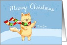 Meowy Christmas Cute Cat Holiday Card