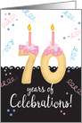 Seventy Years of Celebrations Birthday card