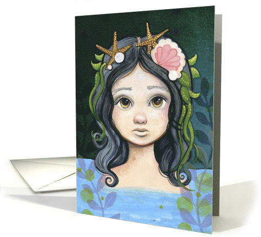 Big eyed Mermaid - I'm missing you card (1494584)