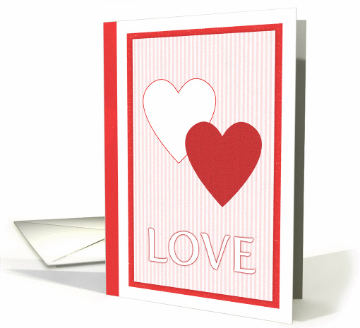 Double Hearts Love Valentine's Day card (95888)