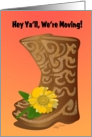 We’re Moving: Country Boots & Sunflower Card