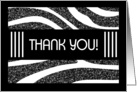 Thank You B/W Zebra Card