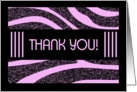 Thank You Pink Zebra Card