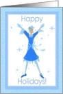 Winter Faery Happy Holidays Card