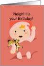 Neigh! Year of the Horse Baby Girl card