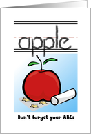 Apple ABCs for Teachers card