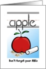 Apple ABCs for Teachers card