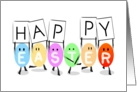 Happy Easter Dancing Eggs card