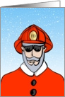 Santa Fireman Keep Your Chimney Clean card