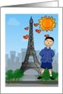 Valentine Parisian Boy card