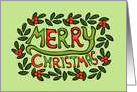 Merry Christmas Letter Wreath card