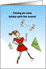 Merry Christmas Baton Twirler (blond) card