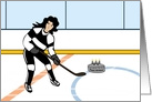 Happy Birthday Ice Hockey Girl card